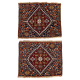 A pair of fine Qashqai Bag Faces with silk weft