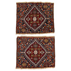 A pair of fine Qashqai Bag Faces with silk weft