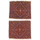 A pair of fine Qashqai Bag Faces with silk weft