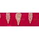 Ottoman or Uzbek velvet fabric with sewn-on gold braids