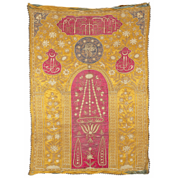 Ottoman Silk Textile with metal threads