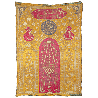 Ottoman Silk Textile with metal threads