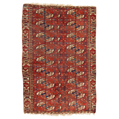 Small Early Tekke Hearth Rug Fragment