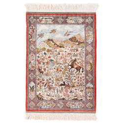 Silk Hereke Pictorial Rug (12 x 12 knots per sq cm)