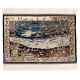 Signed Silk Hereke Pictorial Rug (12 x 12 knots per sq cm)