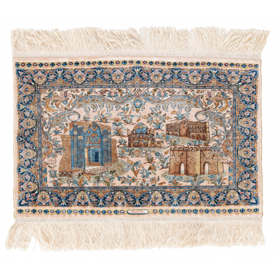 Signed Silk Hereke "Cinar" (13 x 13 knots per sq cm)