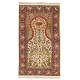 Silk Kayseri Prayer Rug with metal brocade