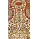 Silk Kayseri Prayer Rug with metal brocade
