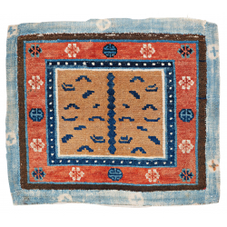 Tibet Sitzteppich mit Tigermuster